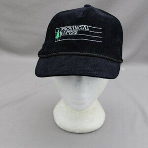 Vintage Corduroy Hat - Provinical Papers Company Logo - Adult Snapback